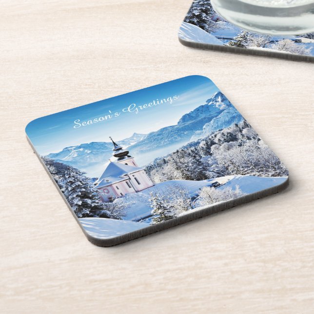 Winter scene custom  coaster (Left Side)