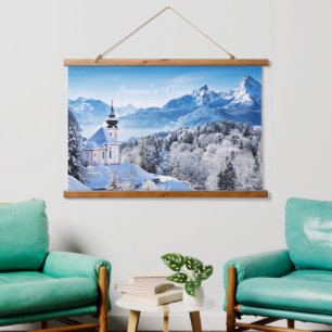 Winter scene custom hanging tapestry