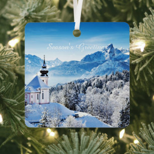 Winter scene custom  metal tree decoration