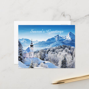 Winter scene custom postcard