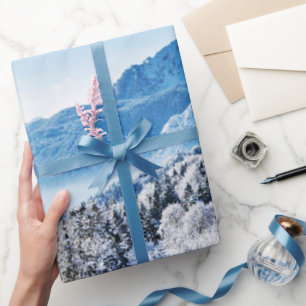 Winter scene custom  wrapping paper