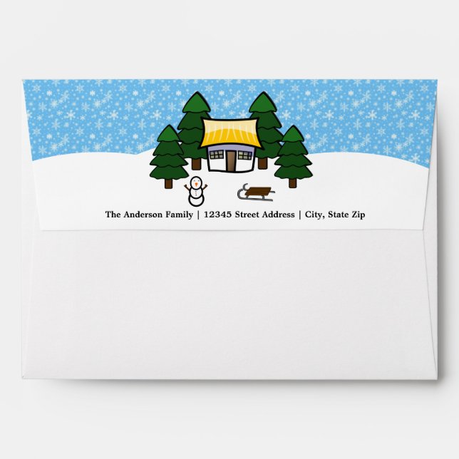 Winter Scene - Envelope (Back (Top Flap))