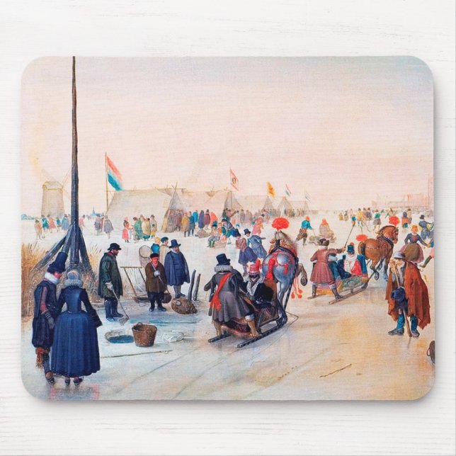 Winter Scene Fine Art Christmas Gift Mouse Pad (Front)