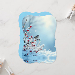 Winter Scene Flat Card