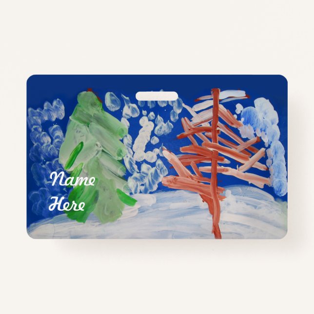 Winter Scene ID Badge (Front)