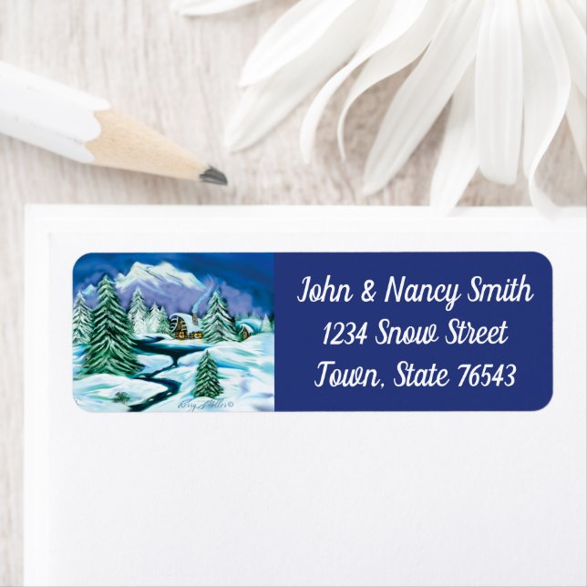 Winter Scene Label Return Address Label (Insitu)