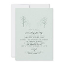 Winter Scene - Modern Holiday Party Invitation