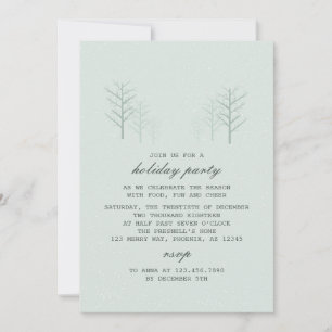 Winter Scene - Modern Holiday Party Invitation
