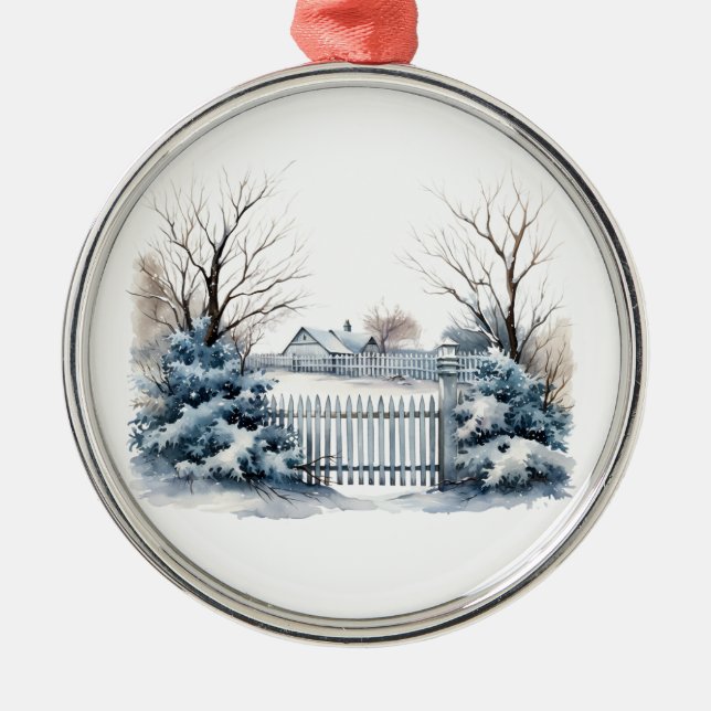 Winter Scene Ornament (Front)