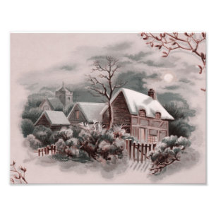 winter scene photo print