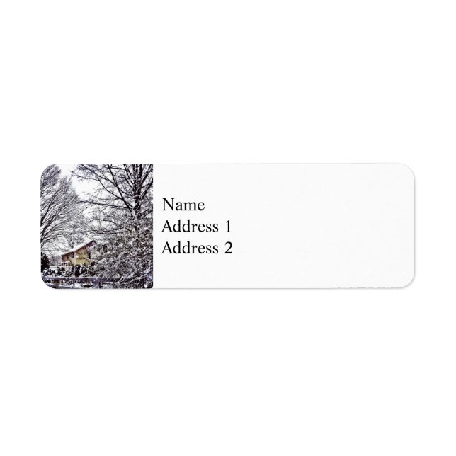 Winter Scene Return Address Label (Front)