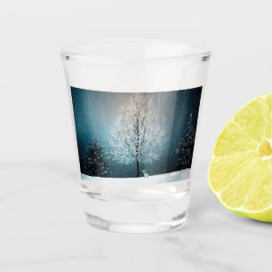 Winter Scene Shot Glass