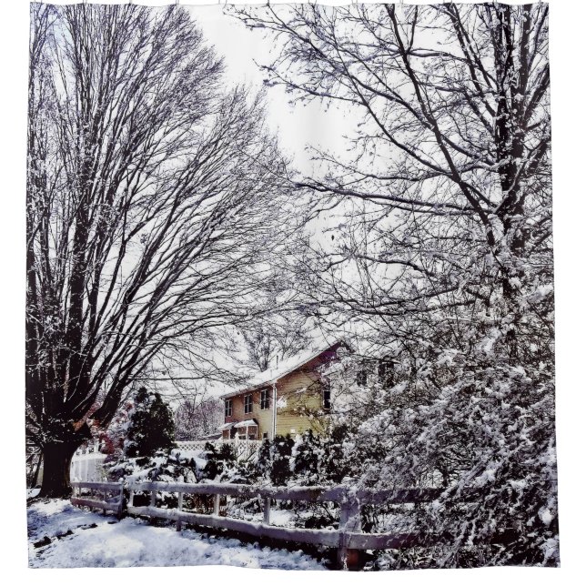 Winter Scene Shower Curtain (Front)
