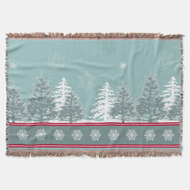 Winter scene throw blanket (Front)