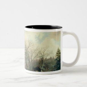 Winter Scene Two-Tone Coffee Mug