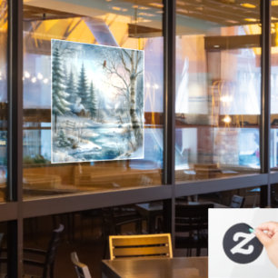 Winter Scene Window Cling