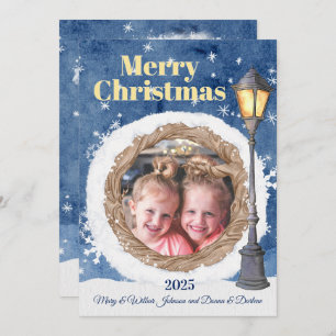 Winter Scene with Lamppost Holiday Card