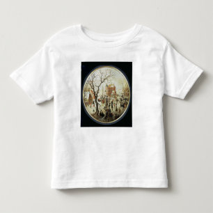 Winter Scene with Skaters near a Castle Toddler T-Shirt