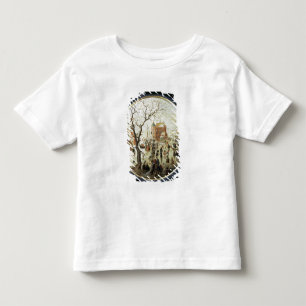 Winter Scene with Skaters near a Castle Toddler T-Shirt