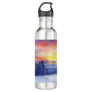 Winter scenery  710 ml water bottle