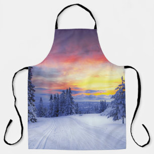 Winter scenery  apron