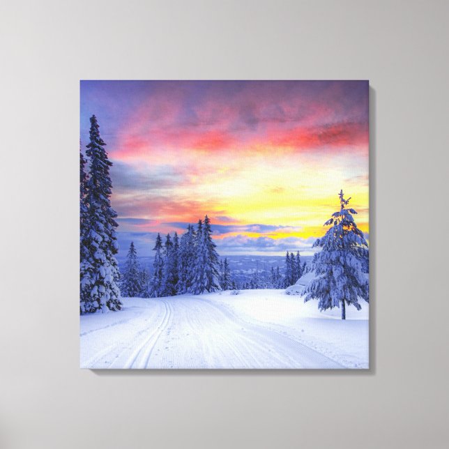 Winter scenery canvas print (Front)