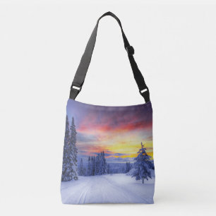 Winter scenery crossbody bag