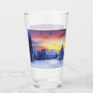 Winter scenery   glass