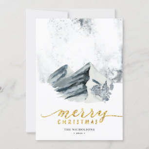 Winter Scenery   In The Deep Forest Holiday Card