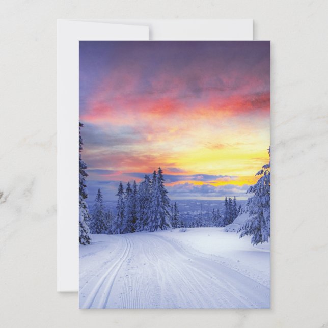 Winter scenery   invitation (Front)