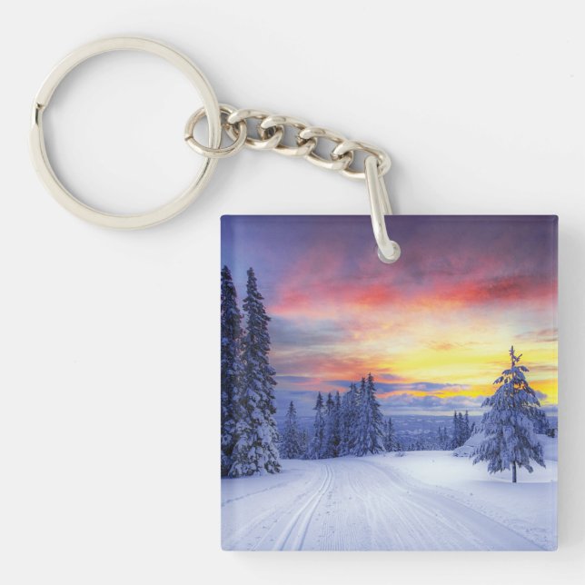 Winter scenery  key ring (Front)