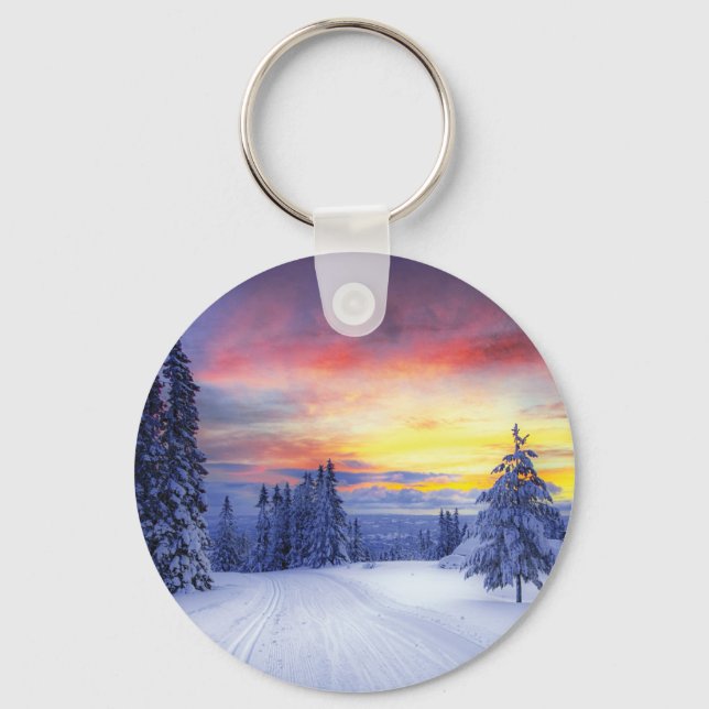 Winter scenery   key ring (Front)