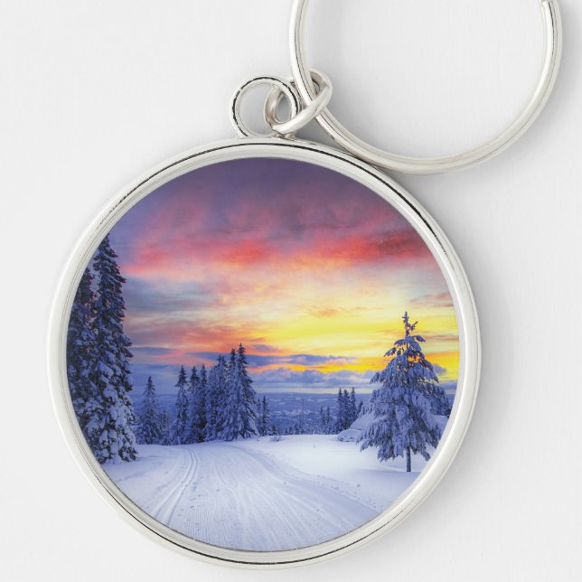 Winter scenery   key ring (Front)
