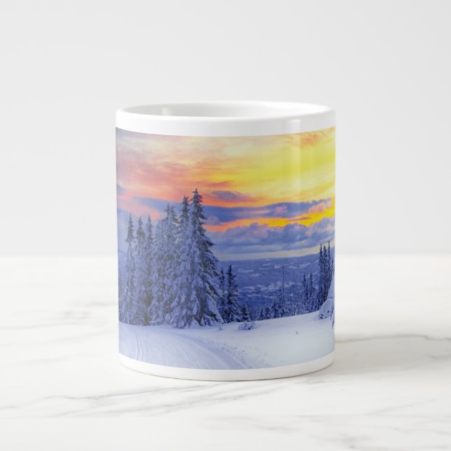 Winter scenery  large coffee mug (Front)