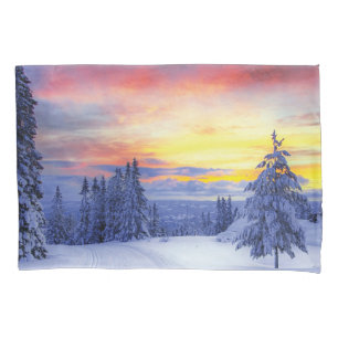 Winter scenery   pillowcase