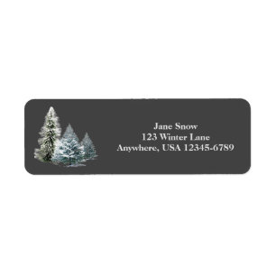WINTER SCENERY RETURN ADDRESS LABEL
