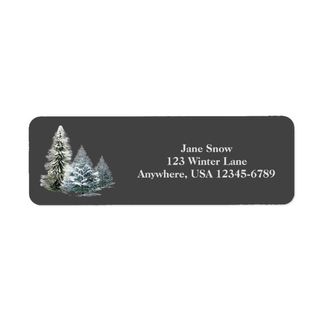 WINTER SCENERY RETURN ADDRESS RETURN ADDRESS LABEL (Front)