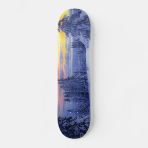 Winter scenery  skateboard