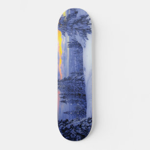 Winter scenery skateboard