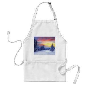 Winter scenery standard apron