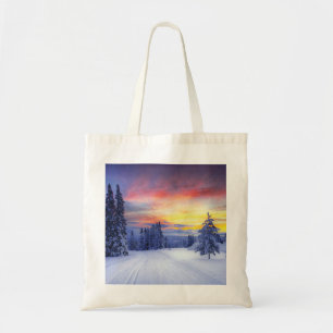 Winter scenery tote bag