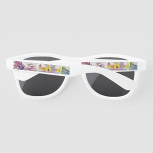 Winter scenery watercolor painting sunglasses