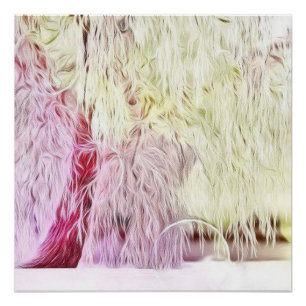 Winter scenery with snowed trees watercolor poster