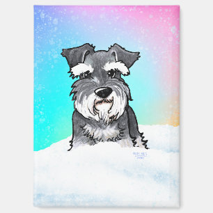 Winter Schnauzer Magnet