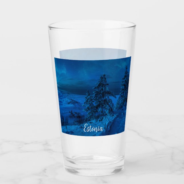 Winter sea coast in moonlight glass (Front)