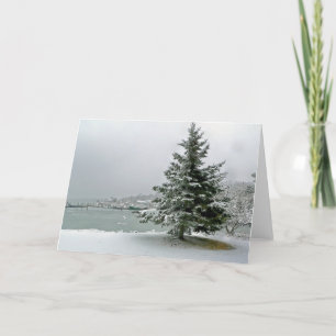 Winter Seascape Holiday Card