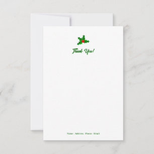 Winter Season Custom Thank You Card