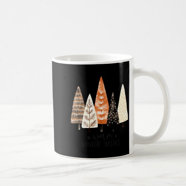 Winter Season Simple Ne Trees  Coffee Mug (Right)