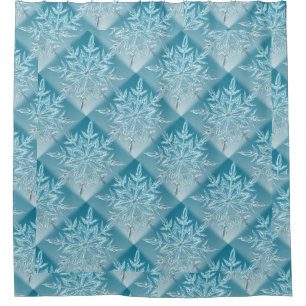 Winter Season Snowflakes Shower Curtain