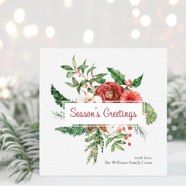 Winter Season's Greetings Holiday Christmas Card (Creator Uploaded)